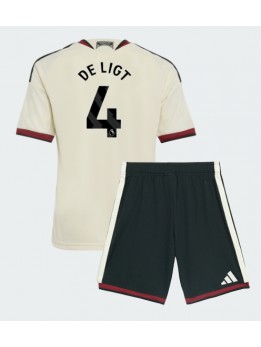 Otroški Nogometna dresi replika Manchester United Matthijs de Ligt #4 Tretji 2026-27 Kratek rokav (+ hlače)